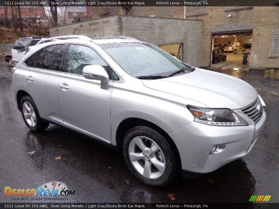 2013 Lexus RX 350 AWD Silver Lining Metallic / Light Gray/Ebony Birds Eye Maple Photo #5