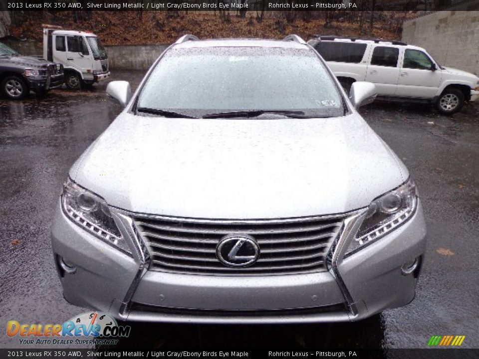 2013 Lexus RX 350 AWD Silver Lining Metallic / Light Gray/Ebony Birds Eye Maple Photo #6