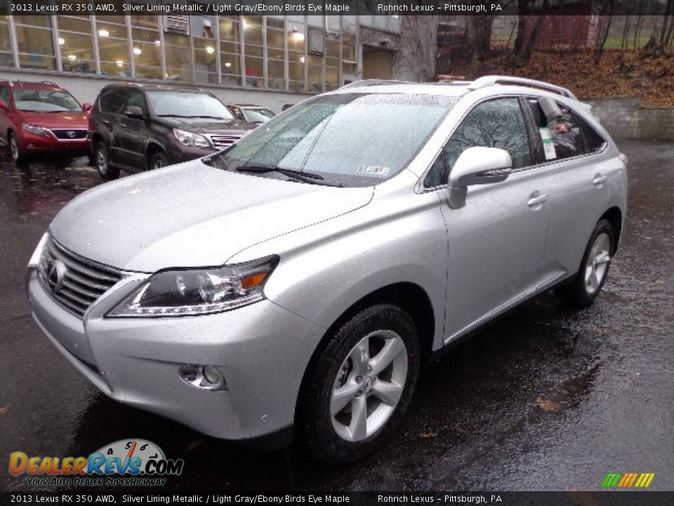 2013 Lexus RX 350 AWD Silver Lining Metallic / Light Gray/Ebony Birds Eye Maple Photo #7