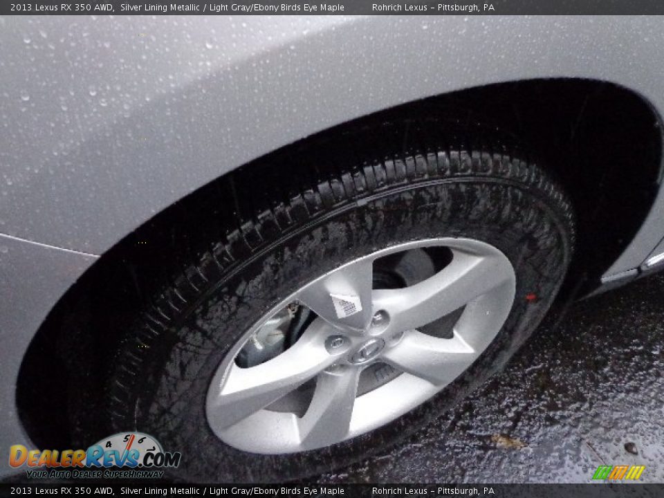 2013 Lexus RX 350 AWD Silver Lining Metallic / Light Gray/Ebony Birds Eye Maple Photo #8