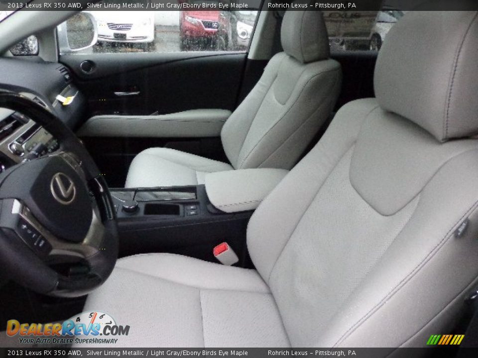 2013 Lexus RX 350 AWD Silver Lining Metallic / Light Gray/Ebony Birds Eye Maple Photo #9