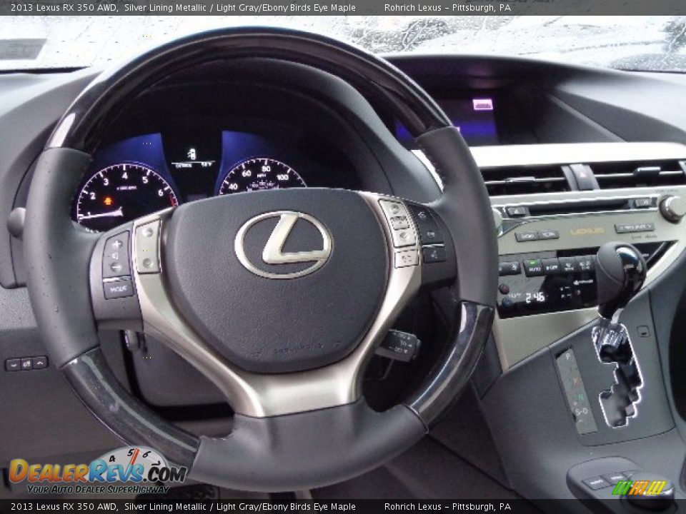 2013 Lexus RX 350 AWD Silver Lining Metallic / Light Gray/Ebony Birds Eye Maple Photo #11