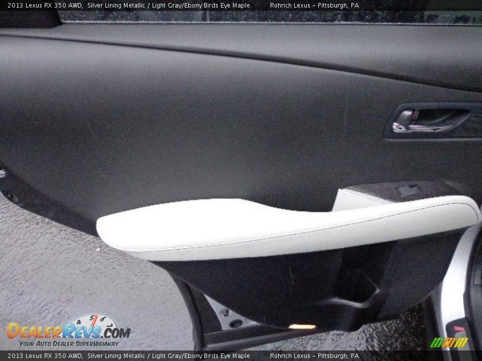 2013 Lexus RX 350 AWD Silver Lining Metallic / Light Gray/Ebony Birds Eye Maple Photo #12