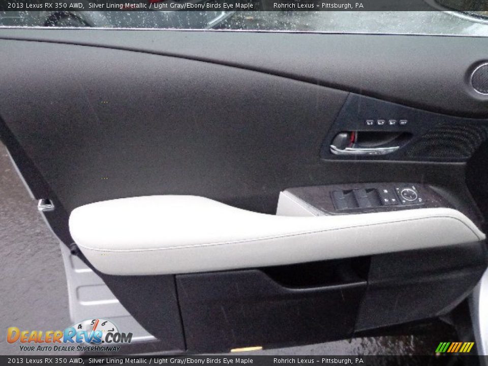 2013 Lexus RX 350 AWD Silver Lining Metallic / Light Gray/Ebony Birds Eye Maple Photo #13