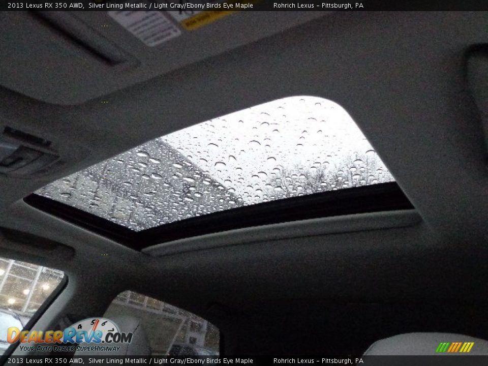 2013 Lexus RX 350 AWD Silver Lining Metallic / Light Gray/Ebony Birds Eye Maple Photo #14