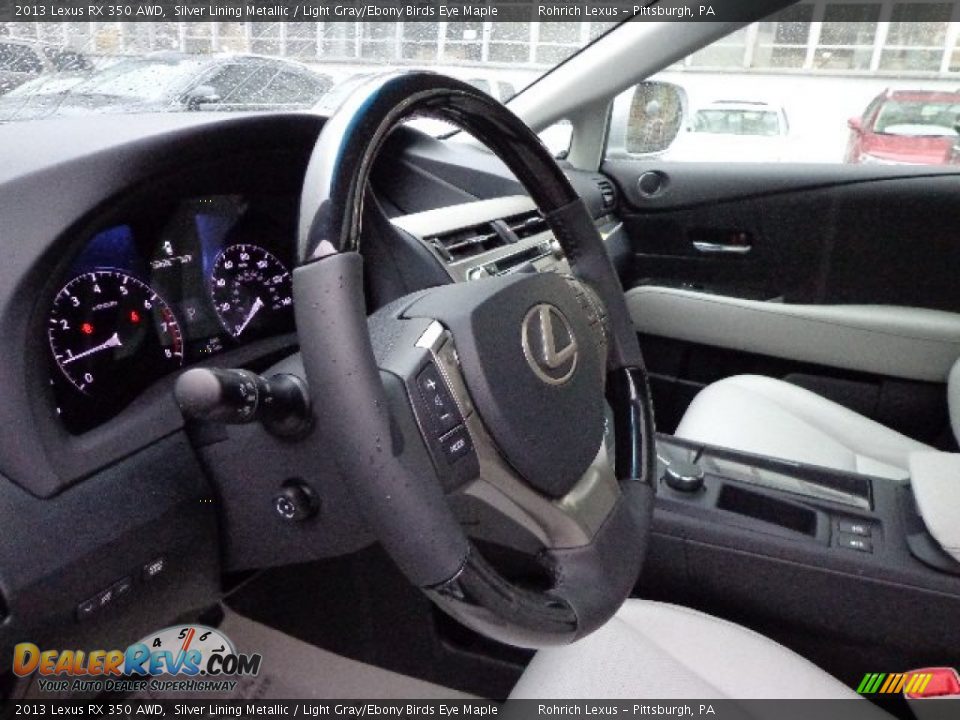 2013 Lexus RX 350 AWD Silver Lining Metallic / Light Gray/Ebony Birds Eye Maple Photo #17