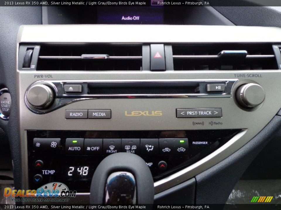 2013 Lexus RX 350 AWD Silver Lining Metallic / Light Gray/Ebony Birds Eye Maple Photo #18