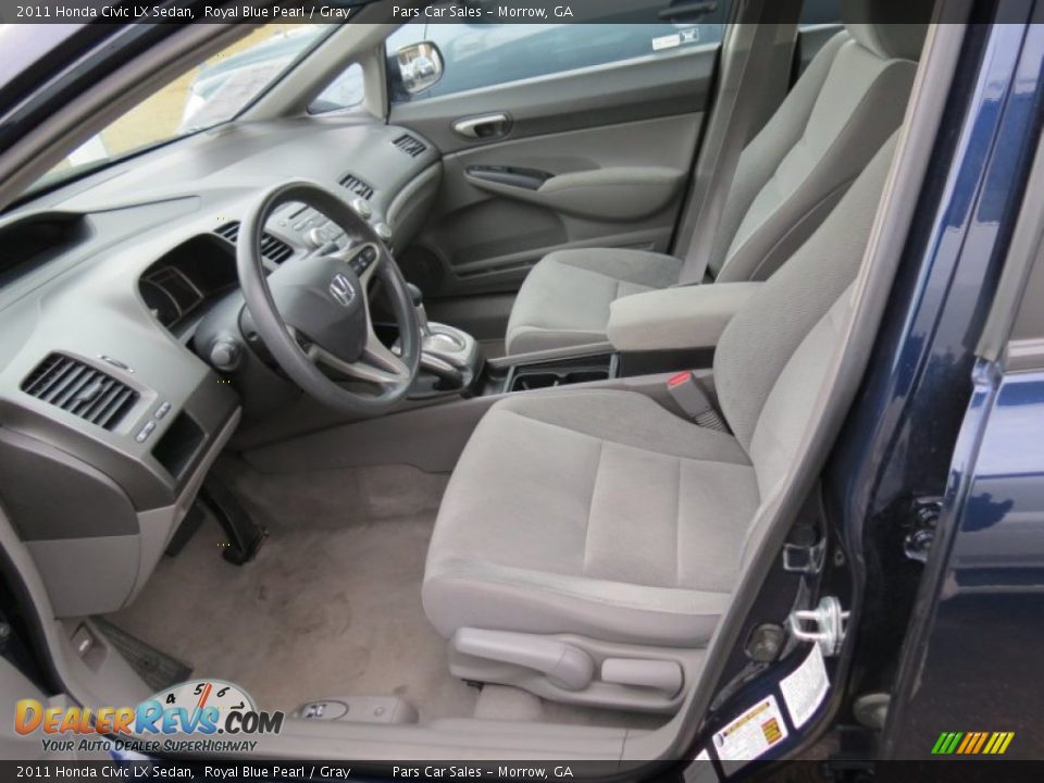 2011 Honda Civic LX Sedan Royal Blue Pearl / Gray Photo #6