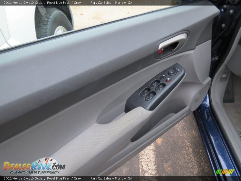 2011 Honda Civic LX Sedan Royal Blue Pearl / Gray Photo #7