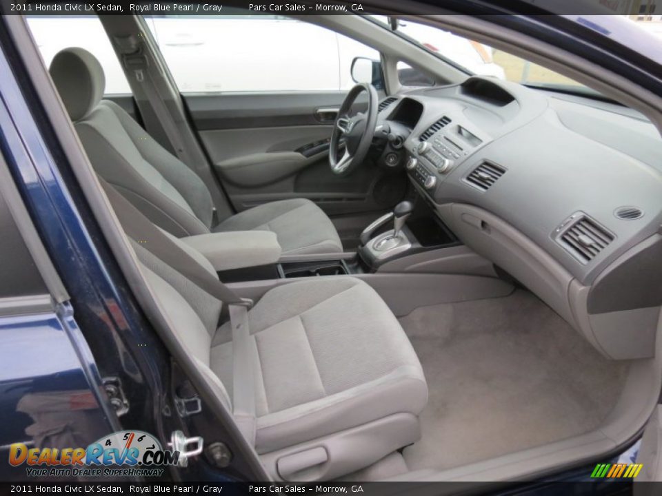 2011 Honda Civic LX Sedan Royal Blue Pearl / Gray Photo #12
