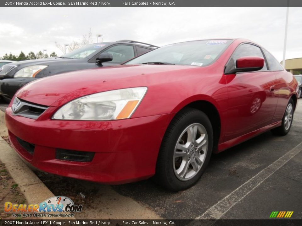 2007 Honda Accord EX-L Coupe San Marino Red / Ivory Photo #1