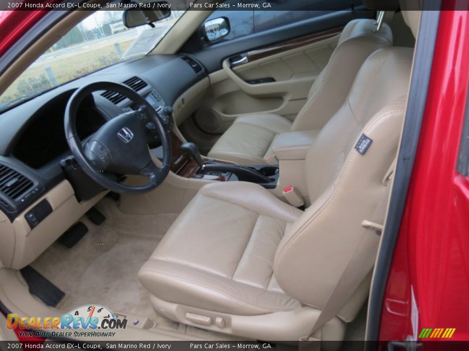 2007 Honda Accord EX-L Coupe San Marino Red / Ivory Photo #6