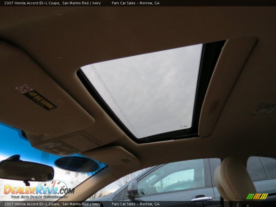 2007 Honda Accord EX-L Coupe San Marino Red / Ivory Photo #7