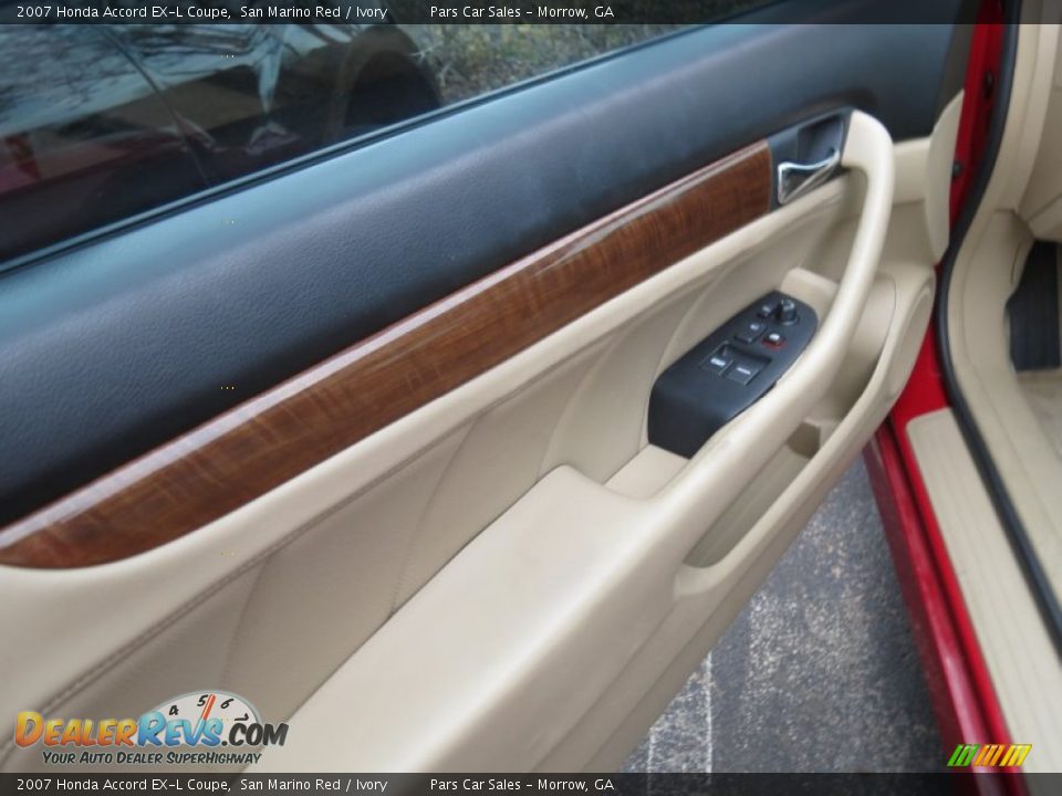 2007 Honda Accord EX-L Coupe San Marino Red / Ivory Photo #8
