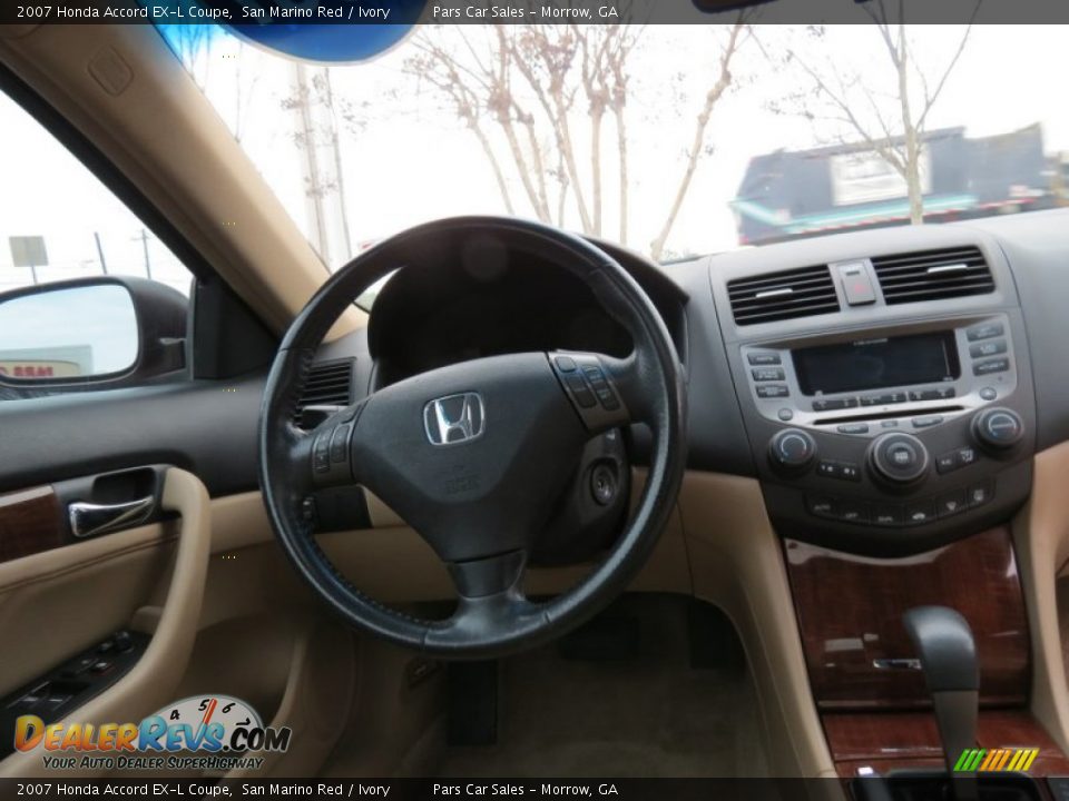 2007 Honda Accord EX-L Coupe San Marino Red / Ivory Photo #11