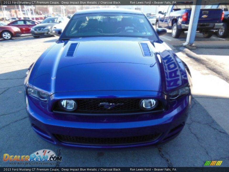 2013 Ford Mustang GT Premium Coupe Deep Impact Blue Metallic / Charcoal Black Photo #3