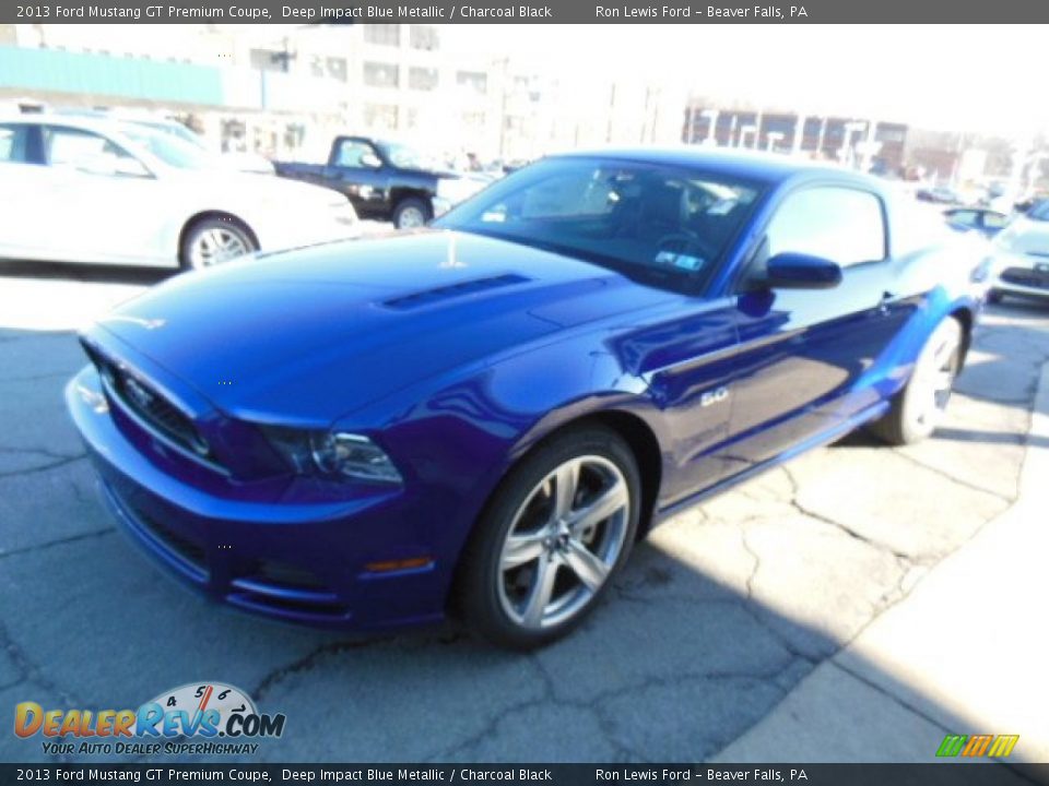 2013 Ford Mustang GT Premium Coupe Deep Impact Blue Metallic / Charcoal Black Photo #4