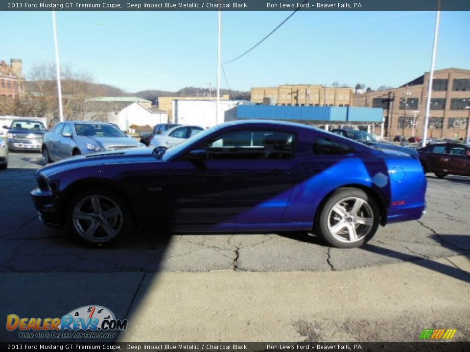 2013 Ford Mustang GT Premium Coupe Deep Impact Blue Metallic / Charcoal Black Photo #5
