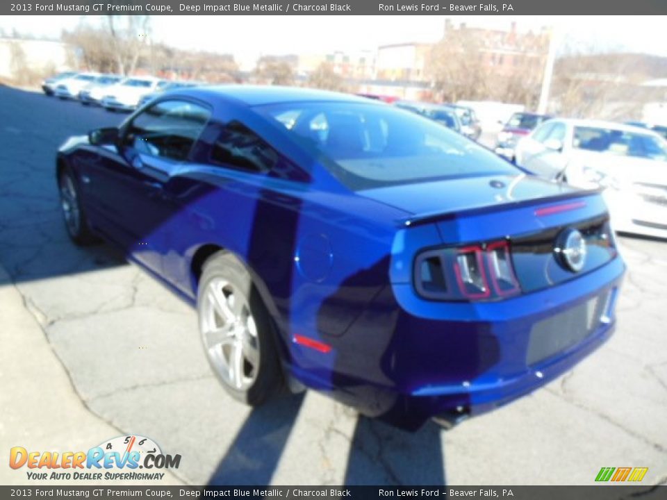 2013 Ford Mustang GT Premium Coupe Deep Impact Blue Metallic / Charcoal Black Photo #6