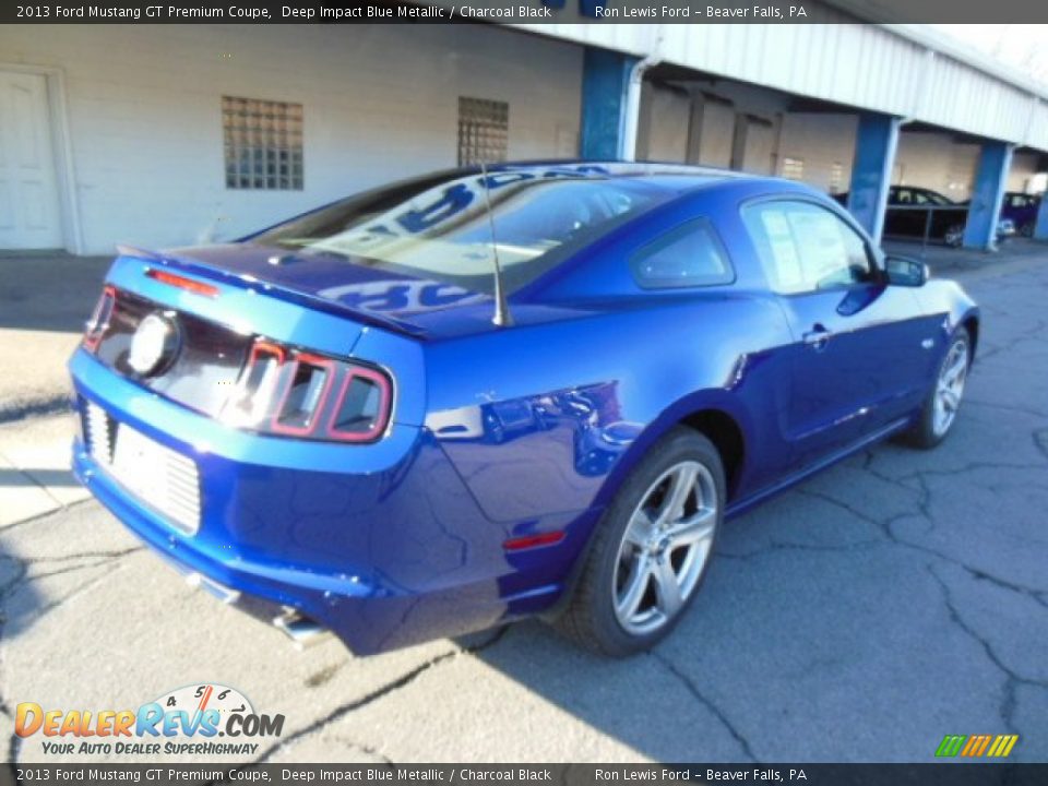 2013 Ford Mustang GT Premium Coupe Deep Impact Blue Metallic / Charcoal Black Photo #8