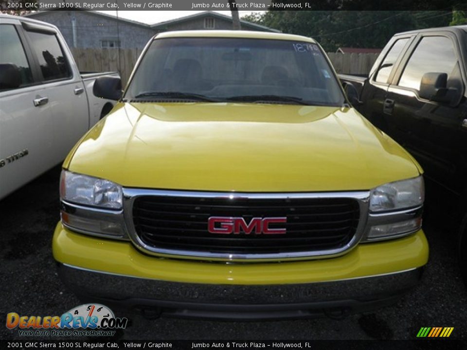 2001 GMC Sierra 1500 SL Regular Cab Yellow / Graphite Photo #2