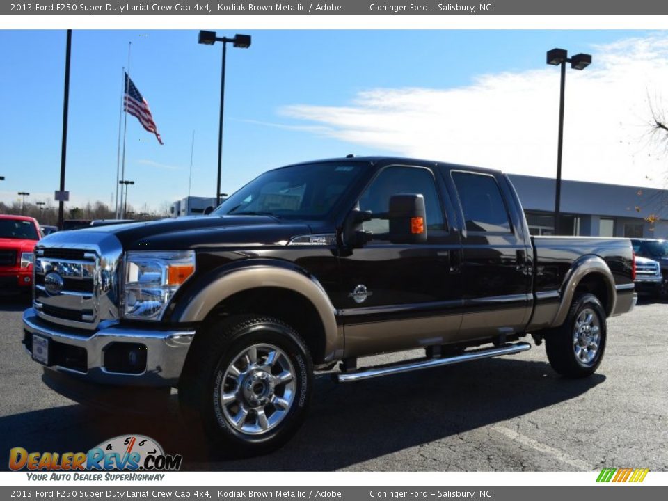2013 Ford F250 Super Duty Lariat Crew Cab 4x4 Kodiak Brown Metallic / Adobe Photo #6