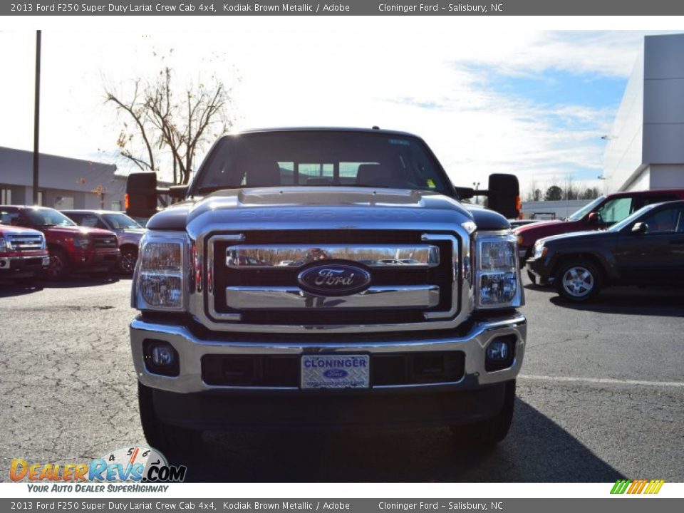 2013 Ford F250 Super Duty Lariat Crew Cab 4x4 Kodiak Brown Metallic / Adobe Photo #7