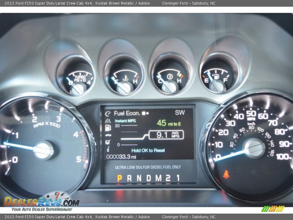 2013 Ford F250 Super Duty Lariat Crew Cab 4x4 Kodiak Brown Metallic / Adobe Photo #35