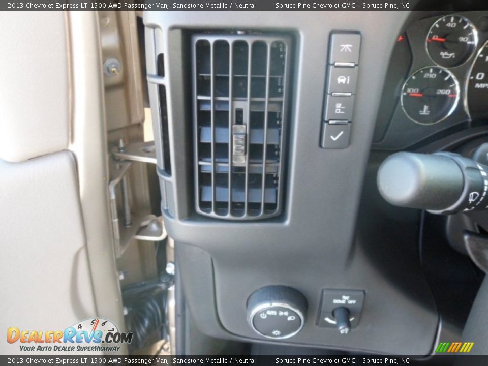 Controls of 2013 Chevrolet Express LT 1500 AWD Passenger Van Photo #16