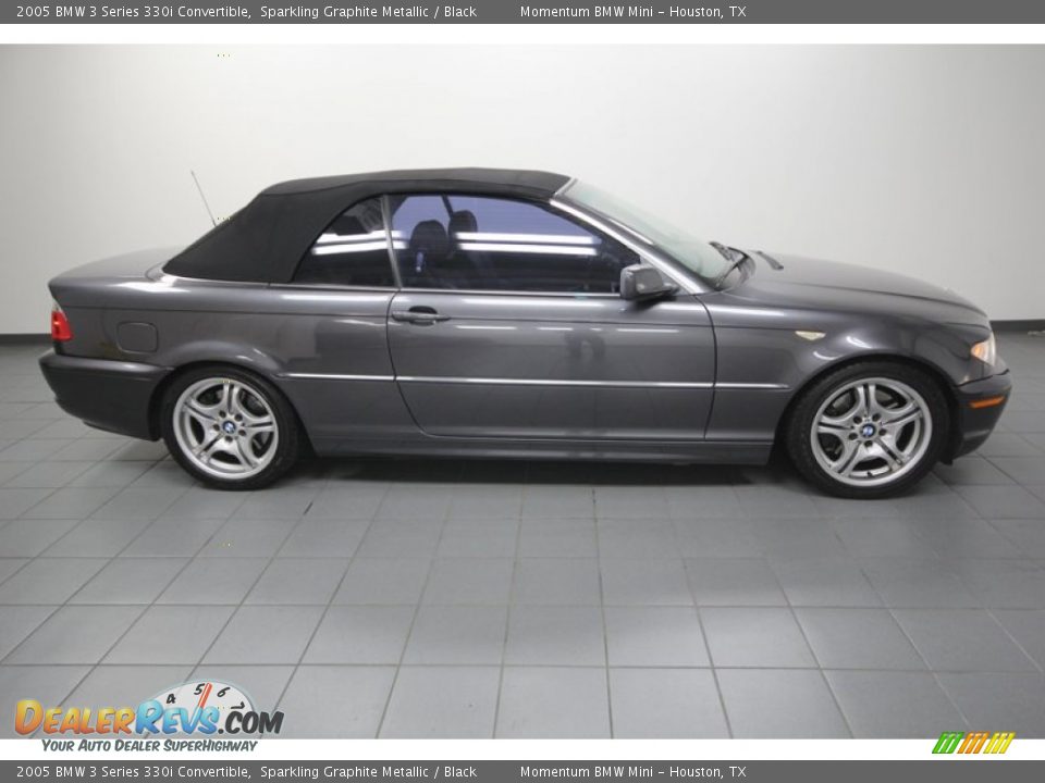 2005 BMW 3 Series 330i Convertible Sparkling Graphite Metallic / Black Photo #10