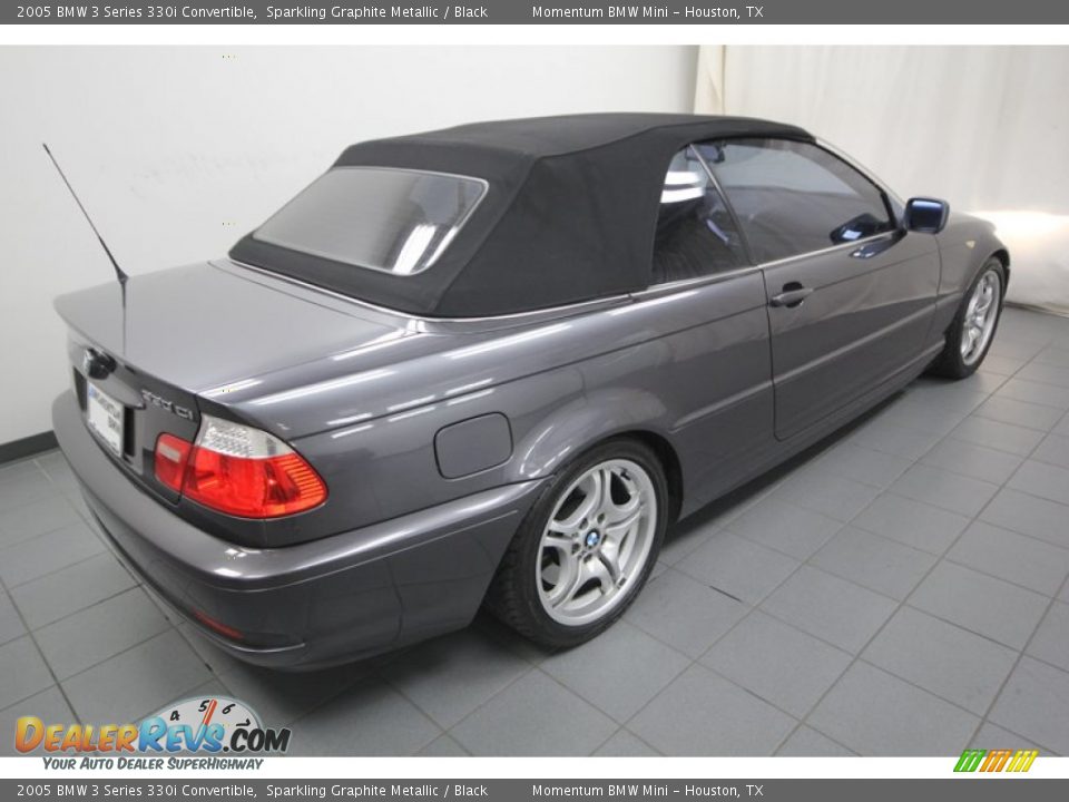 2005 BMW 3 Series 330i Convertible Sparkling Graphite Metallic / Black Photo #13