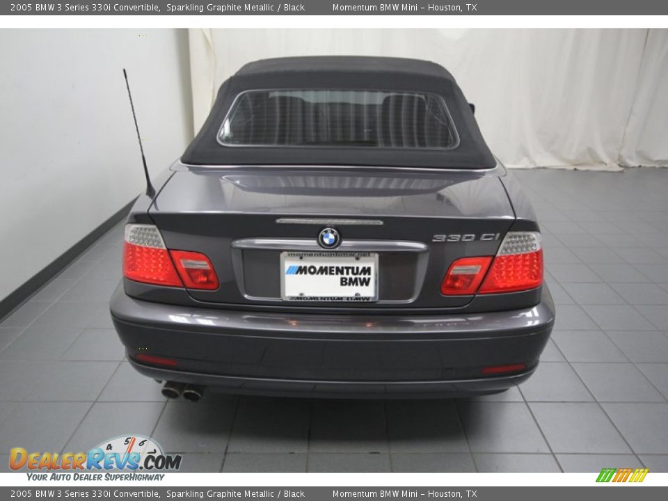 2005 BMW 3 Series 330i Convertible Sparkling Graphite Metallic / Black Photo #14