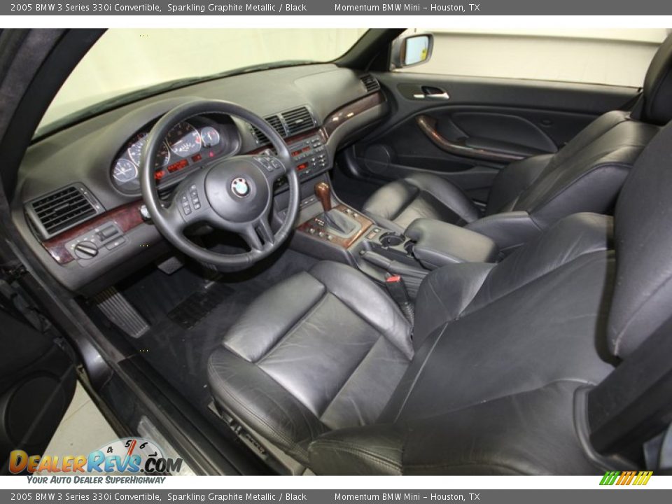 2005 BMW 3 Series 330i Convertible Sparkling Graphite Metallic / Black Photo #15