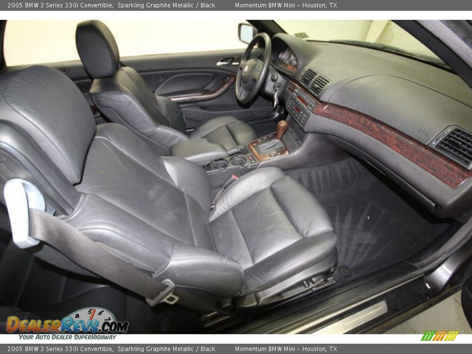 2005 BMW 3 Series 330i Convertible Sparkling Graphite Metallic / Black Photo #31
