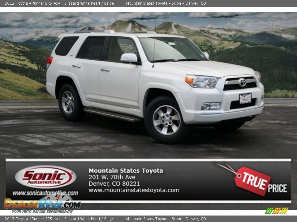 2013 Toyota 4Runner SR5 4x4 Blizzard White Pearl / Beige Photo #1