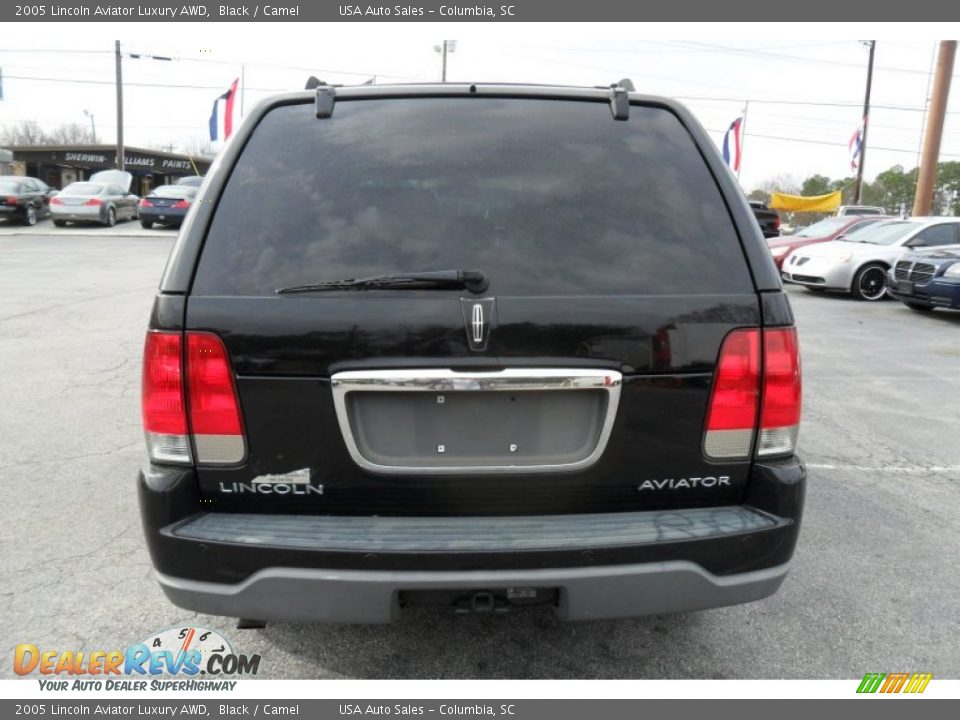 2005 Lincoln Aviator Luxury AWD Black / Camel Photo #7