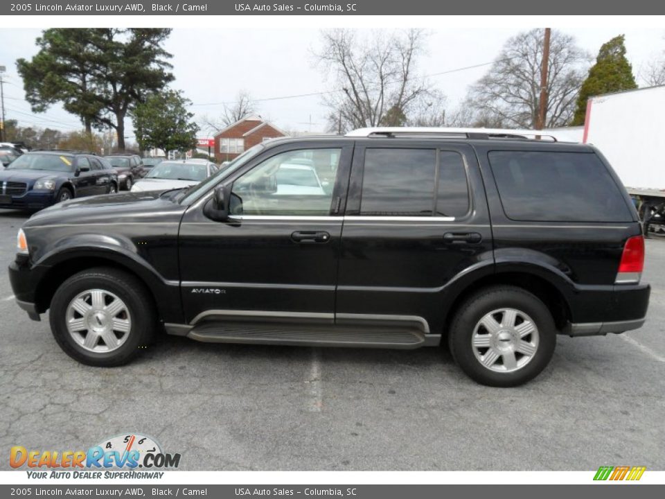 2005 Lincoln Aviator Luxury AWD Black / Camel Photo #10