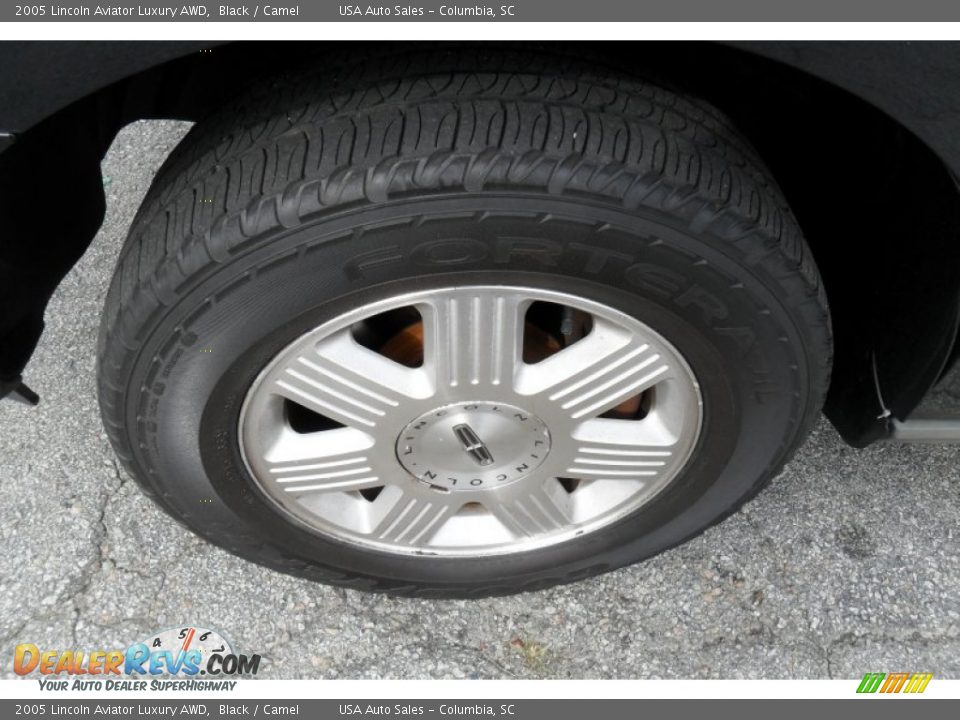 2005 Lincoln Aviator Luxury AWD Black / Camel Photo #12