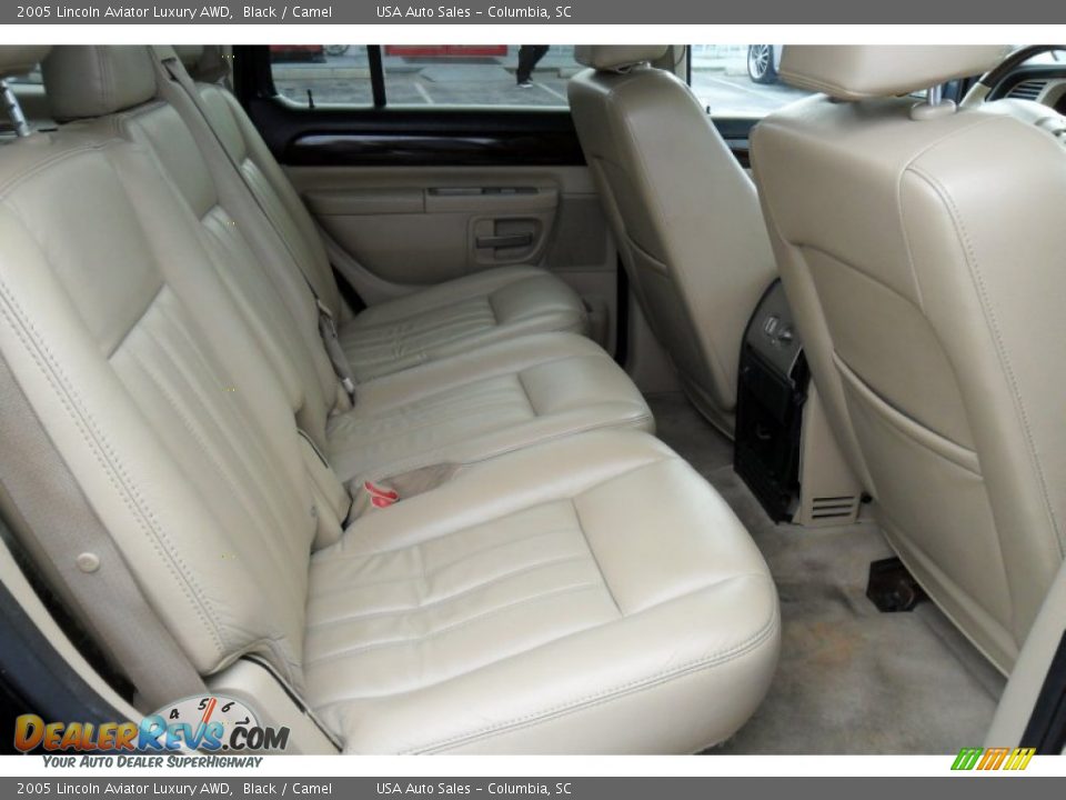 2005 Lincoln Aviator Luxury AWD Black / Camel Photo #20