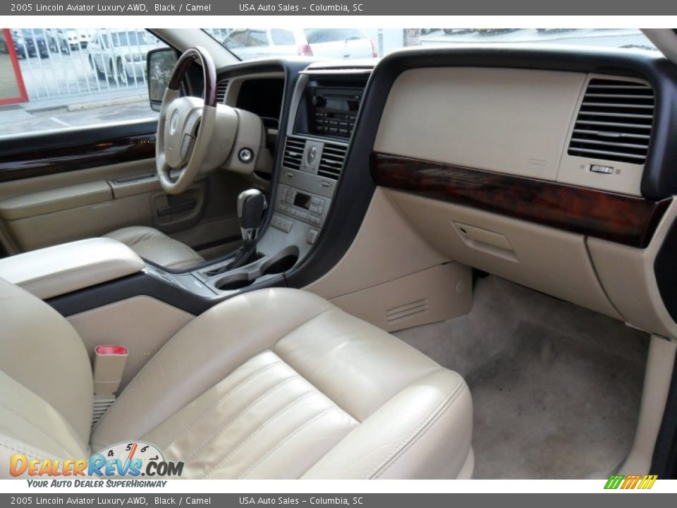 2005 Lincoln Aviator Luxury AWD Black / Camel Photo #24