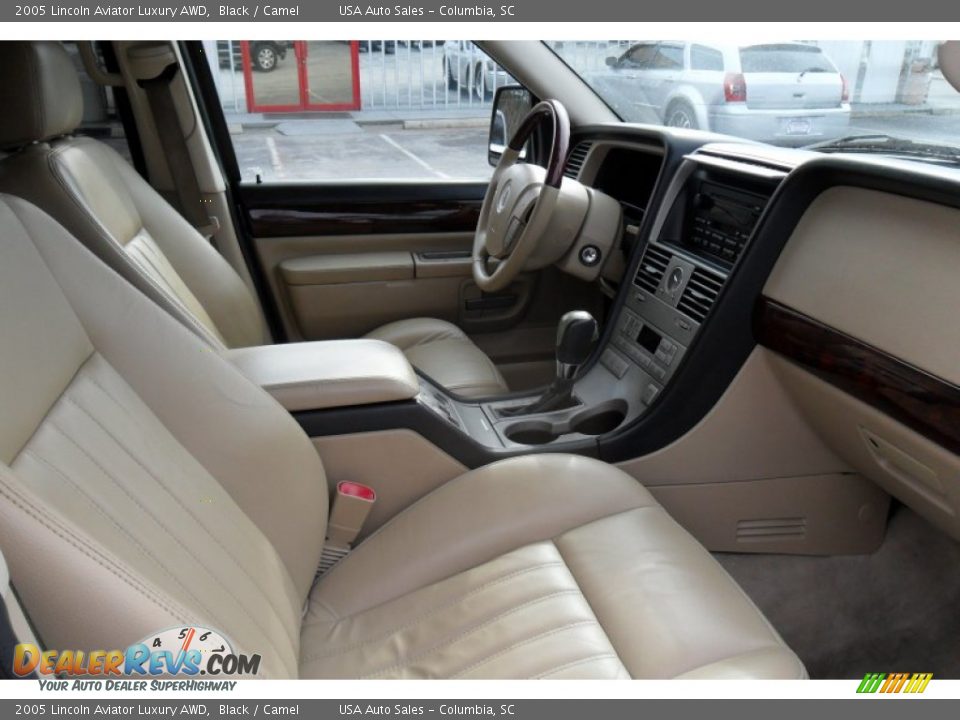 2005 Lincoln Aviator Luxury AWD Black / Camel Photo #25