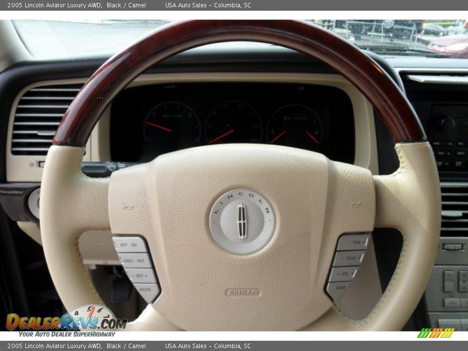 2005 Lincoln Aviator Luxury AWD Black / Camel Photo #33