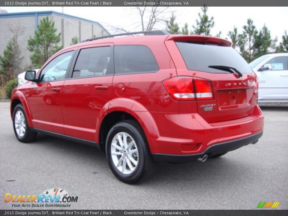 2013 Dodge Journey SXT Brilliant Red Tri-Coat Pearl / Black Photo #4