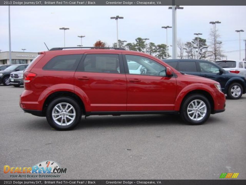 2013 Dodge Journey SXT Brilliant Red Tri-Coat Pearl / Black Photo #5