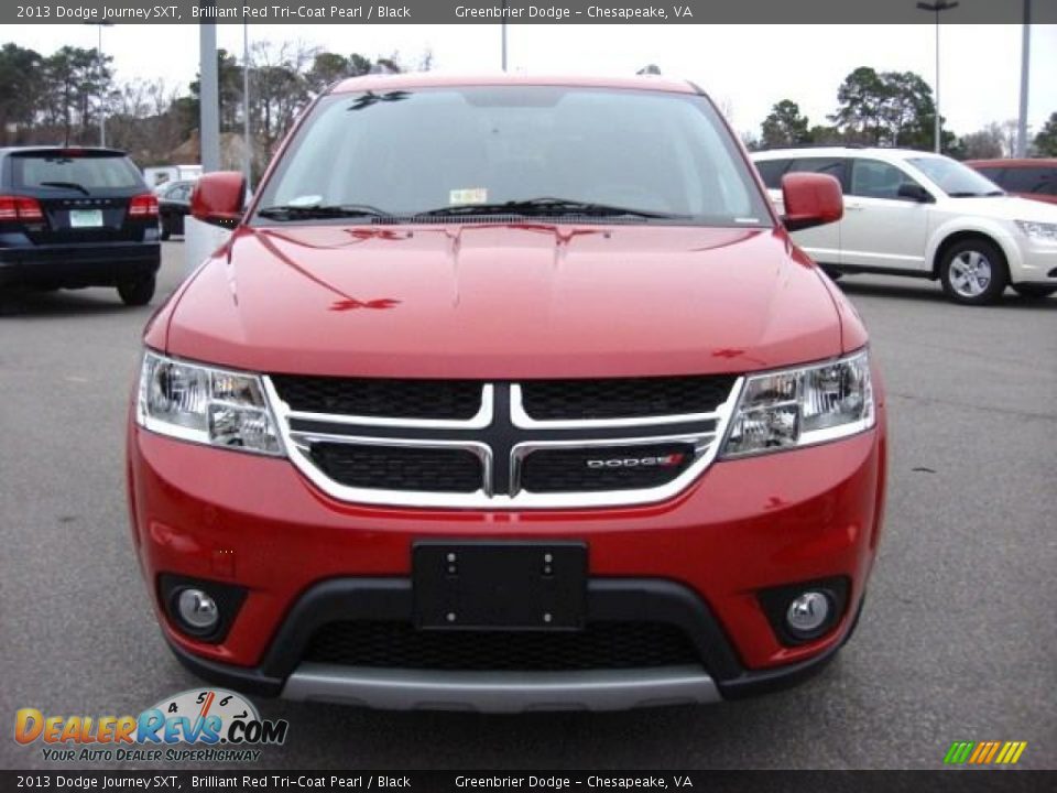 2013 Dodge Journey SXT Brilliant Red Tri-Coat Pearl / Black Photo #7
