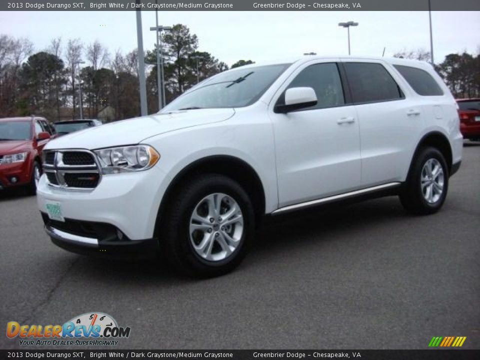 2013 Dodge Durango SXT Bright White / Dark Graystone/Medium Graystone Photo #2