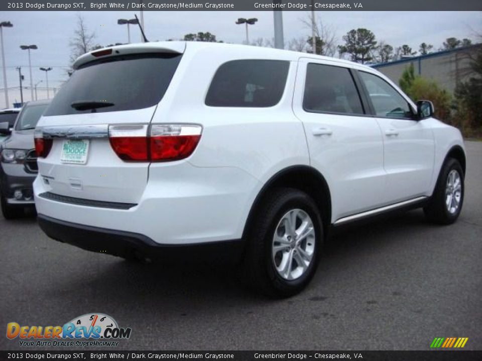 2013 Dodge Durango SXT Bright White / Dark Graystone/Medium Graystone Photo #4