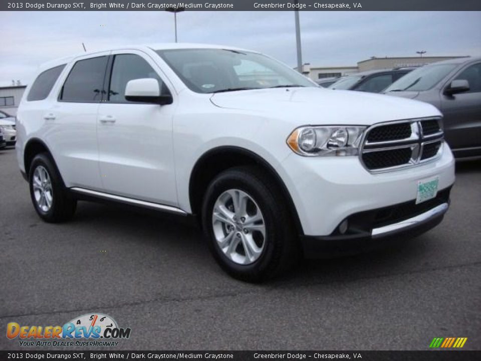 2013 Dodge Durango SXT Bright White / Dark Graystone/Medium Graystone Photo #6