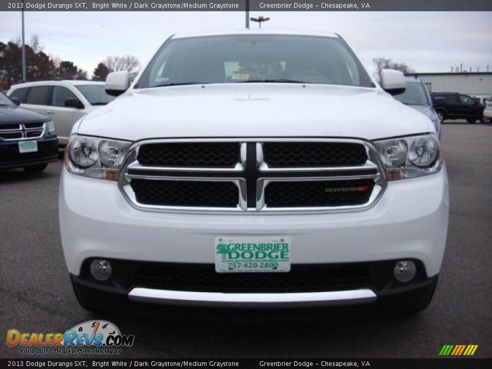 2013 Dodge Durango SXT Bright White / Dark Graystone/Medium Graystone Photo #7