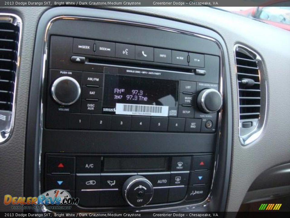 2013 Dodge Durango SXT Bright White / Dark Graystone/Medium Graystone Photo #12